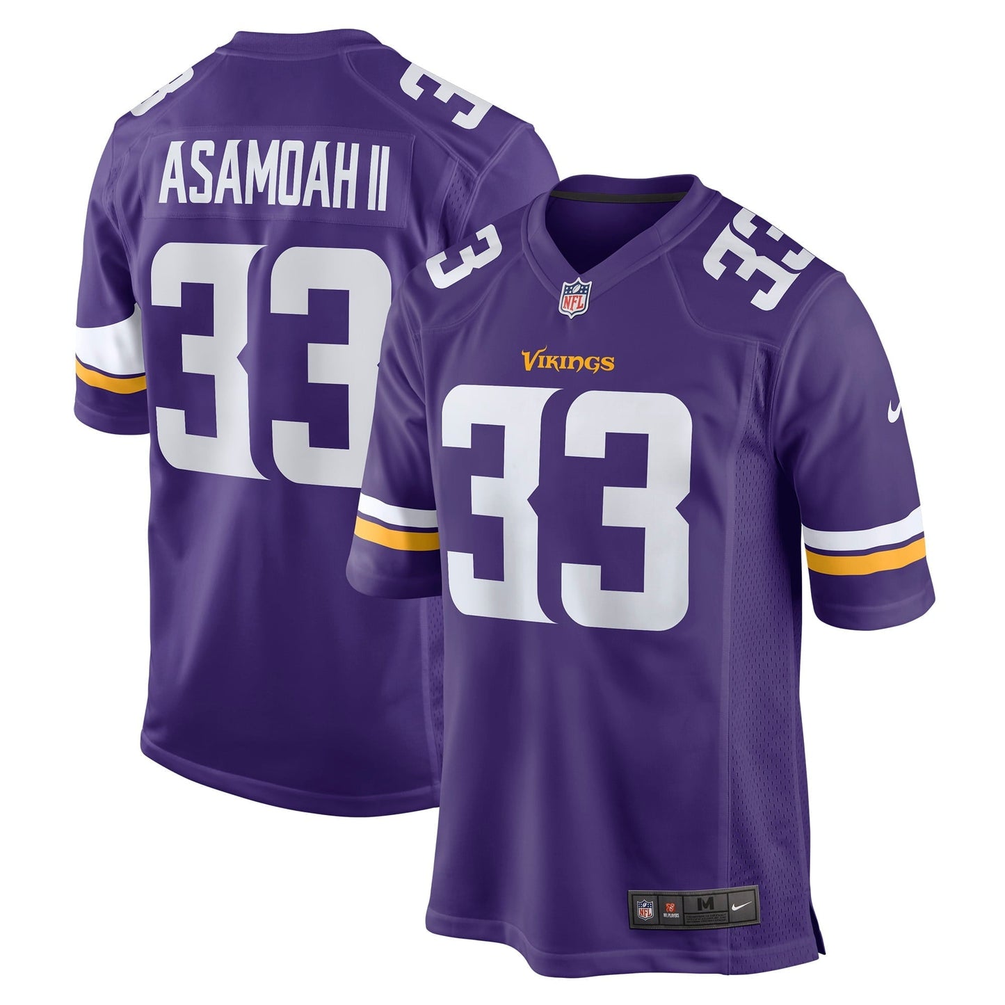 Men's Nike Brian Asamoah Purple Minnesota Vikings Player Game Jersey