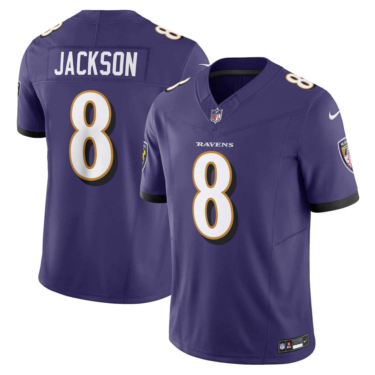Men's Nike Lamar Jackson Purple Baltimore Ravens Vapor F.U.S.E. Limited Jersey