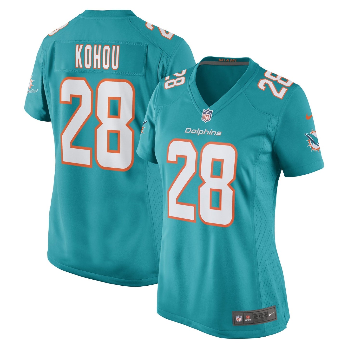 Women's Nike Kader Kohou Aqua Miami Dolphins Game Player Jersey