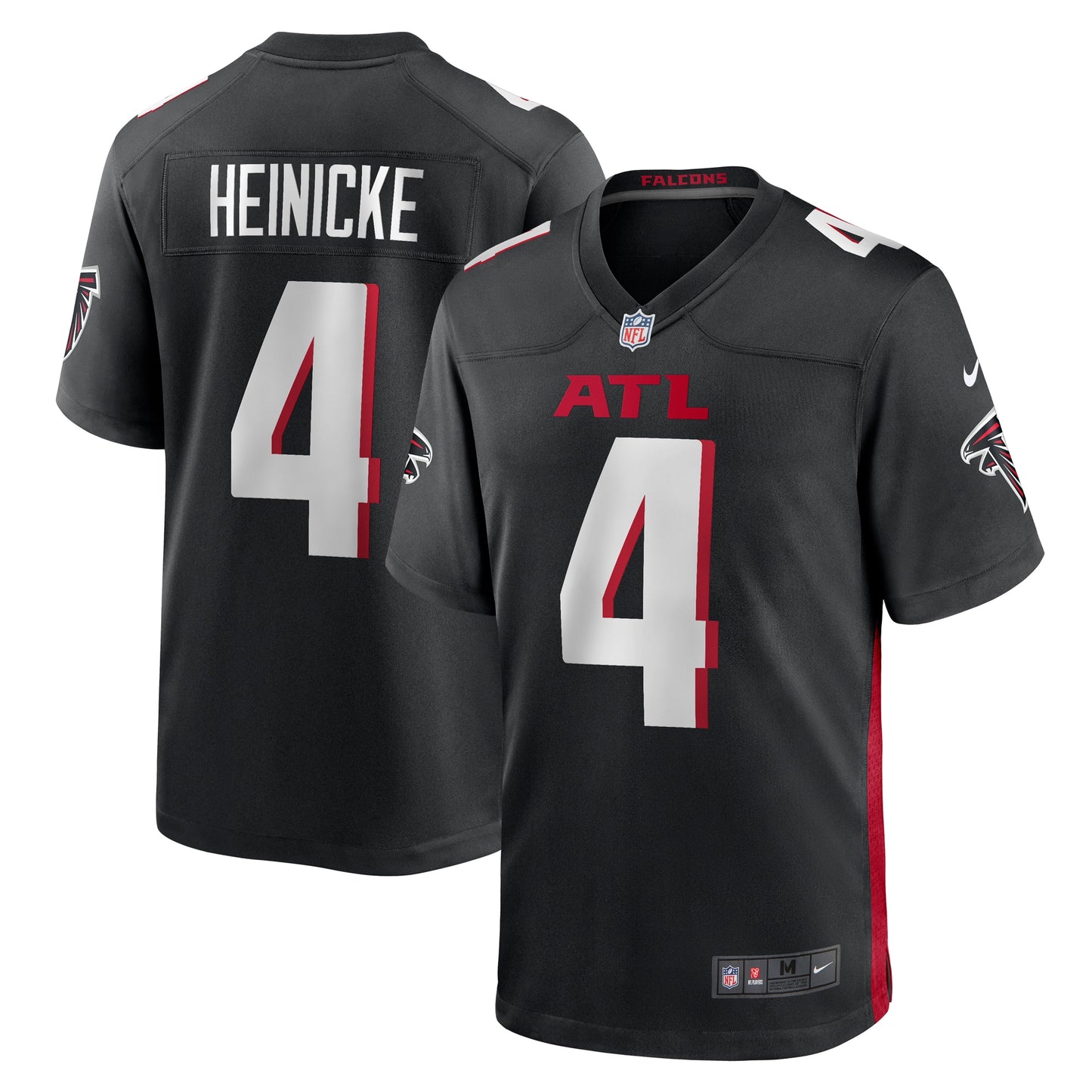 Taylor Heinicke Atlanta Falcons Nike Game Player Jersey - Black